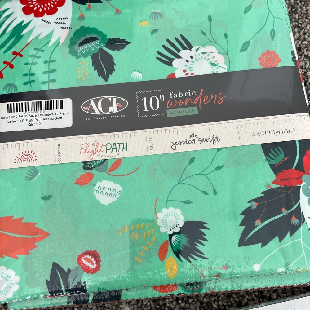 AGF 10 inch Flight Path Stacker - 42 Pieces of 10x10 inch fabric for crafting